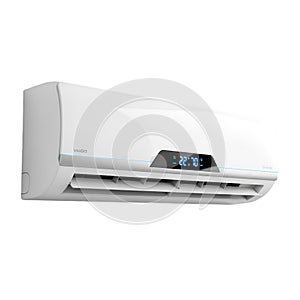 Modern White Air Conditioner Unit with Digital Display
