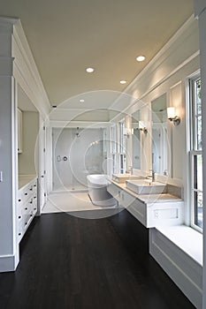 Modern white bathroom
