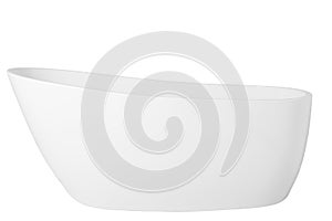 Modern white bathtub isolated on a white background