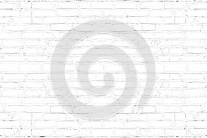 Modern white brick wall texture background