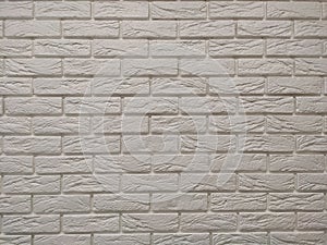 Modern white brick wall texture background for wallpaper