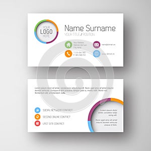 Modern white business card template