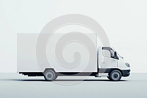 White cargo van isolated for branding mockup