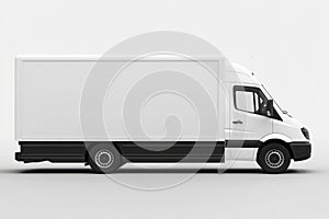 White cargo van isolated for branding mockup