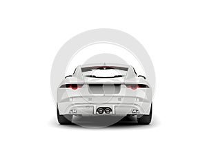 Modern white concept sports car - back view