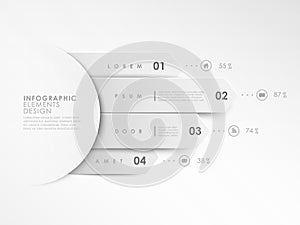 Modern white design banners template infographic