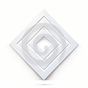 Modern White Diamond Icon: Julio Le Parc Inspired Trompe L\'oeil Technique