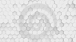 Clear pattern abstract background hexagon white.3d rendering