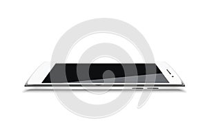 Modern white highly detailed vector smartphone top view