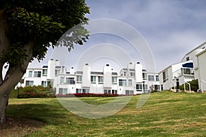 Modern White Houses On A Hill In California