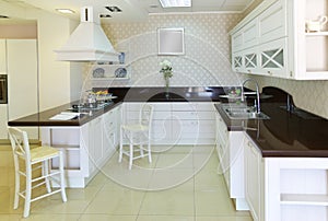 Modern white kitchen