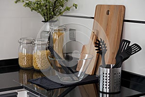 Modern white kitchen unit