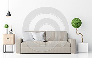 Modern white living room interior minimalist style image 3d rendering