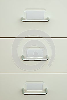 Modern white metal office drawer