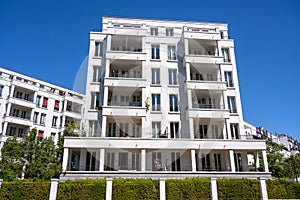 Modern white multi-family house