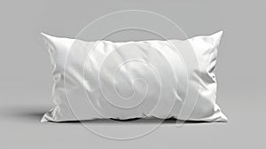 Modern white pillow mockup with aesthetic bedding branding for elegant bedroom display