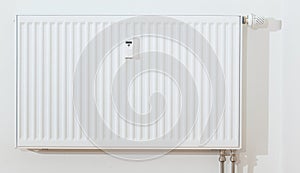 Modern white radiator