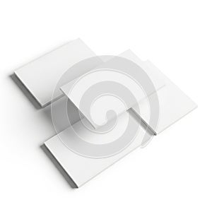Modern white rectangular blocks isolated on white background