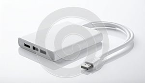 Modern White USB-C Multiport Adapter Hub