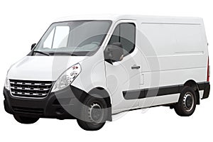 Modern white van.