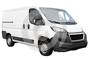 Modern white van.