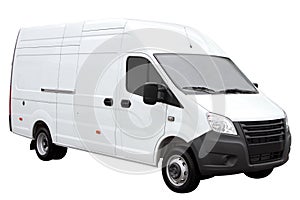 Modern white van.