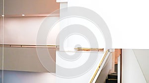 Modern white walls and clean interior in public architectural building space