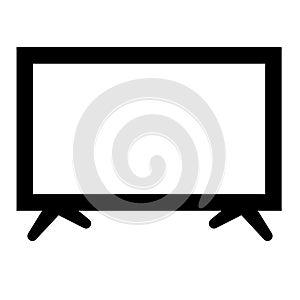 Modern Widescreen 4k TV icon with stand