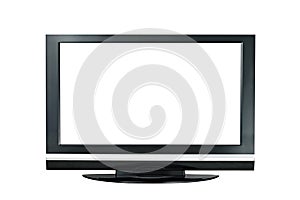 Modern widescreen lcd tv monitor isolated