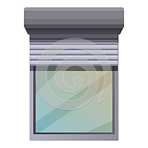 Modern window being covered by security shutter