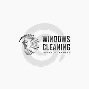 modern WINDOWS CLEANING company Logo design