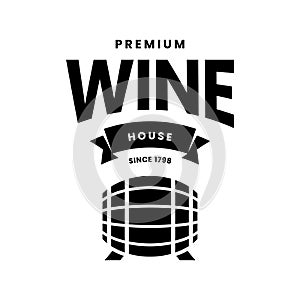 Modern wine vector logo sign for tavern, restaurant, house, shop, store, club and cellar isolated on white background