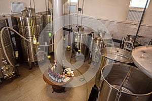 Modern winery with wine vats