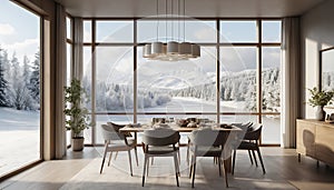 Modern Winter Dining photo