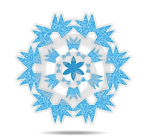 Modern winter snowflake