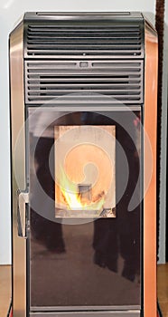 Modern wood-burning stove to heat House
