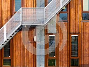 Modern wooden facade