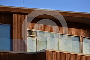 Modern wooden house detail