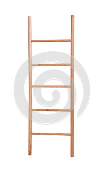 Modern wooden ladder isolated. Construction tool