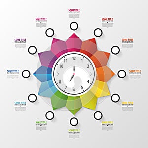 Modern work time management planning infographics