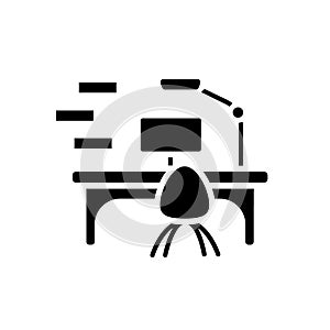 Modern workplace glyph icon