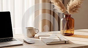 Modern Workspace with Natural Elements