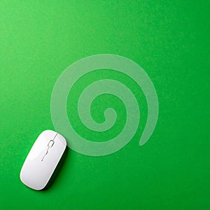 Modern Workspace with Wireless Mouse and Copy Space