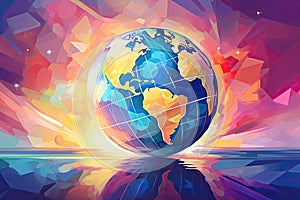 modern world globe background