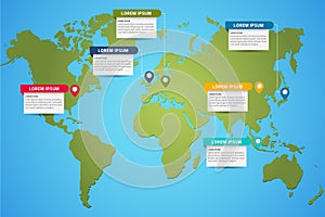 modern world info graphic design element banner