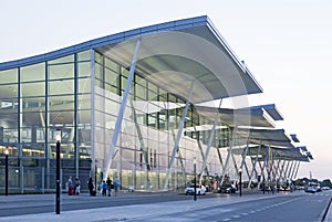 Modern Wroclaw airport terminal