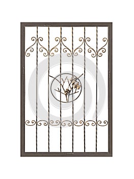 Modern wrought-iron grid