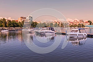 Modern Yachts And Boats In Touristic Port Constanta