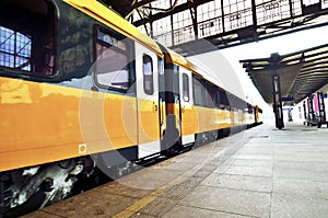 Train departures fron Prague main train station