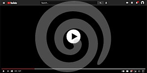 Modern youtube multimedia player window template